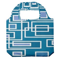 Geometric Rectangle Shape Linear Premium Foldable Grocery Recycle Bag by danenraven