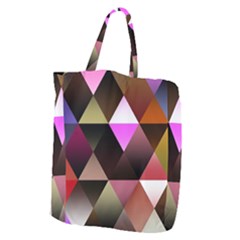Abstract Geometric Triangles Shapes Giant Grocery Tote by danenraven