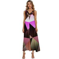Abstract Geometric Triangles Shapes V-neck Sleeveless Loose Fit Overalls by danenraven