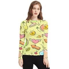 Cute Sketch Child Graphic Funny Women s Long Sleeve Rash Guard by danenraven