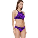 Purple Pattern Background Structure Banded Triangle Bikini Set View3