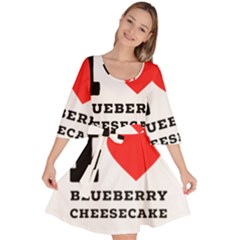I Love Blueberry Cheesecake  Velour Kimono Dress by ilovewhateva