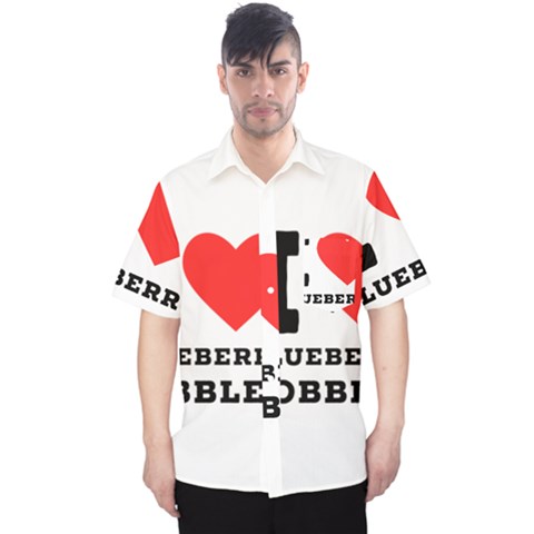 I Love Blueberry Cobbler Men s Hawaii Shirt by ilovewhateva