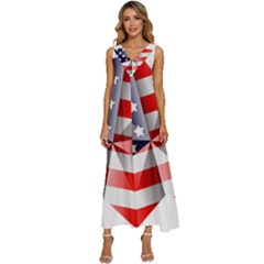 United States Of America Flag Of The United States Independence Day V-neck Sleeveless Loose Fit Overalls by danenraven