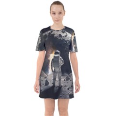 Astronaut Space Walk Sixties Short Sleeve Mini Dress by danenraven