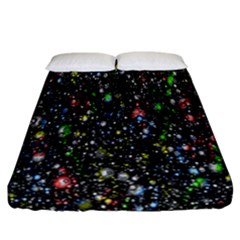 Illustration Universe Star Planet Fitted Sheet (california King Size) by danenraven