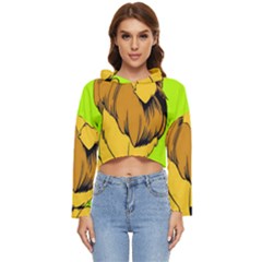 Lion Cartoon Parody Women s Lightweight Cropped Hoodie by danenraven