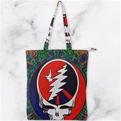 Grateful Dead Pattern Double Zip Up Tote Bag by Mog4mog4