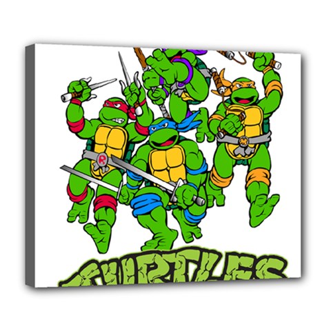 Teenage Mutant Ninja Turtles Deluxe Canvas 24  X 20  (stretched) by Mog4mog4