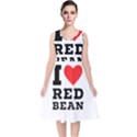 I love red bean V-Neck Midi Sleeveless Dress  View1