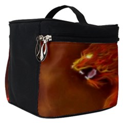 Fire Lion Flames Light Mystical Dangerous Wild Make Up Travel Bag (small) by Mog4mog4