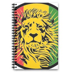 Lion Head Africa Rasta 5 5  X 8 5  Notebook by Mog4mog4