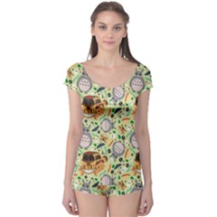 My Neighbor Totoro Pattern Boyleg Leotard  by Mog4mog4