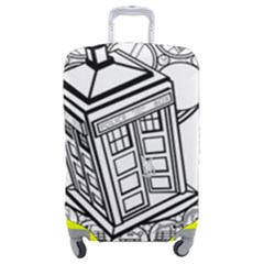 Bad Wolf Tardis Art Drawing Doctor Who Luggage Cover (medium) by Mog4mog4