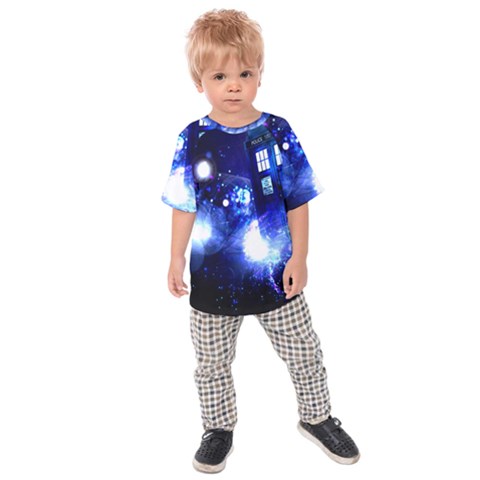 Tardis Background Space Kids  Raglan Tee by Mog4mog4