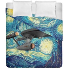 Star Starship The Starry Night Van Gogh Duvet Cover Double Side (california King Size) by Mog4mog4