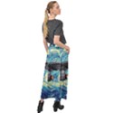 Star Starship The Starry Night Van Gogh Velour Split Maxi Skirt View2