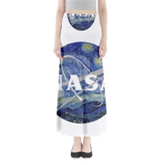 Vincent Van Gogh Starry Night Art Painting Planet Galaxy Full Length Maxi Skirt by Mog4mog4