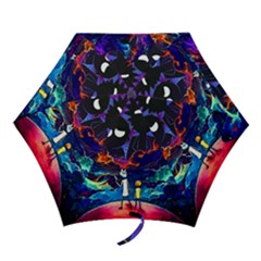 Cartoon Parody In Outer Space Mini Folding Umbrellas by Mog4mog4
