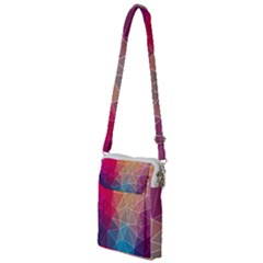 Multicolored Geometric Origami Idea Pattern Multi Function Travel Bag by Bakwanart