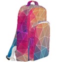 Multicolored Geometric Origami Idea Pattern Double Compartment Backpack View2