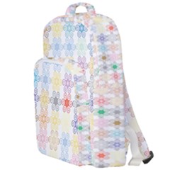 Spirals Twirls Abstract Geometric Art Pattern Double Compartment Backpack by Bakwanart