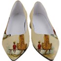 Tiger Sitting Beside Boy Painting Parody Cartoon Women s Block Heels  View1