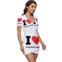 I love pistachio Low Cut Cap Sleeve Mini Dress View3