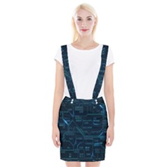 Technology Computer Circuit Boards Electricity Cpu Binary Braces Suspender Skirt by Bakwanart