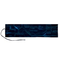 Technology Computer Circuit Boards Electricity Cpu Binary Roll Up Canvas Pencil Holder (l) by Bakwanart