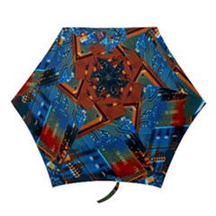 Gray Circuit Board Electronics Electronic Components Microprocessor Mini Folding Umbrellas by Bakwanart