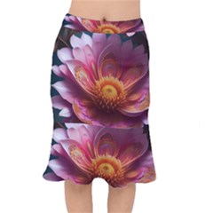 Pink Flowers Petals Blossoms Blooms Art Short Mermaid Skirt by 99art
