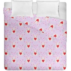 Easter Easter Bunny Hearts Seamless Tile Cute Duvet Cover Double Side (king Size) by 99art