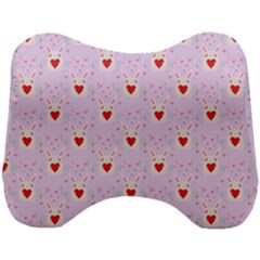 Easter Easter Bunny Hearts Seamless Tile Cute Head Support Cushion by 99art