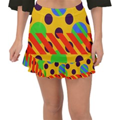 Background Graphic Beautiful Wallpaper Fishtail Mini Chiffon Skirt by 99art