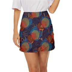 Background Graphic Beautiful Mini Front Wrap Skirt by 99art
