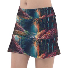 Forest Autumn Fall Painting Classic Tennis Skirt by 99art