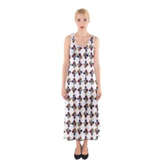Mixed Abstract Colors Pattern Sleeveless Maxi Dress by dflcprintsclothing