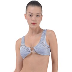Gray Light Marble Stone Texture Background Ring Detail Bikini Top by Vaneshart