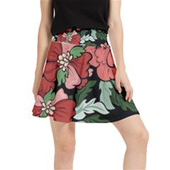 Beautiful Floral Vector Seamless Pattern Waistband Skirt by Vaneshart