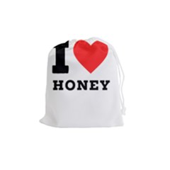 I Love Honey Drawstring Pouch (medium) by ilovewhateva