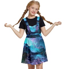 Abstract Graphics Nebula Psychedelic Space Kids  Apron Dress by 99art