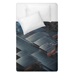Architectural Design Abstract 3d Neon Glow Industry Duvet Cover Double Side (single Size) by 99art
