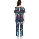 Graffiti Art Psychedelic Art Graphic Design Modern Art Batwing Lightweight Chiffon Jumpsuit View2