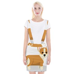 Corgi Dog Puppy Braces Suspender Skirt by 99art