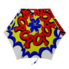 Kapow-comic-comic-book-fight Mini Folding Umbrellas by 99art