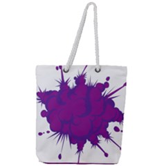 Explosion-firecracker-pyrotechnics Full Print Rope Handle Tote (large) by 99art