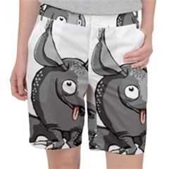 Animal-armadillo-armored-ball- Women s Pocket Shorts by 99art