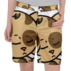 Cat-cartoon-pet-kitten-character Women s Pocket Shorts by 99art
