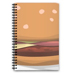 Hamburger-cheeseburger-burger-lunch 5 5  X 8 5  Notebook by 99art